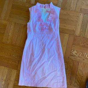 Lilly Pulitzer vintage link and white stripe dress size 0